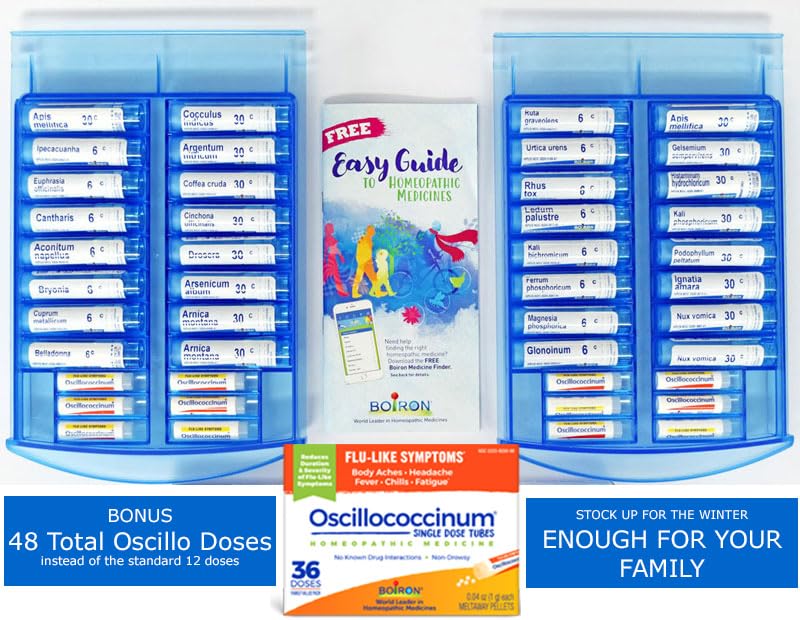 Boiron HomeoFamily tubes in 6C and 30C dilutions for everyday use.