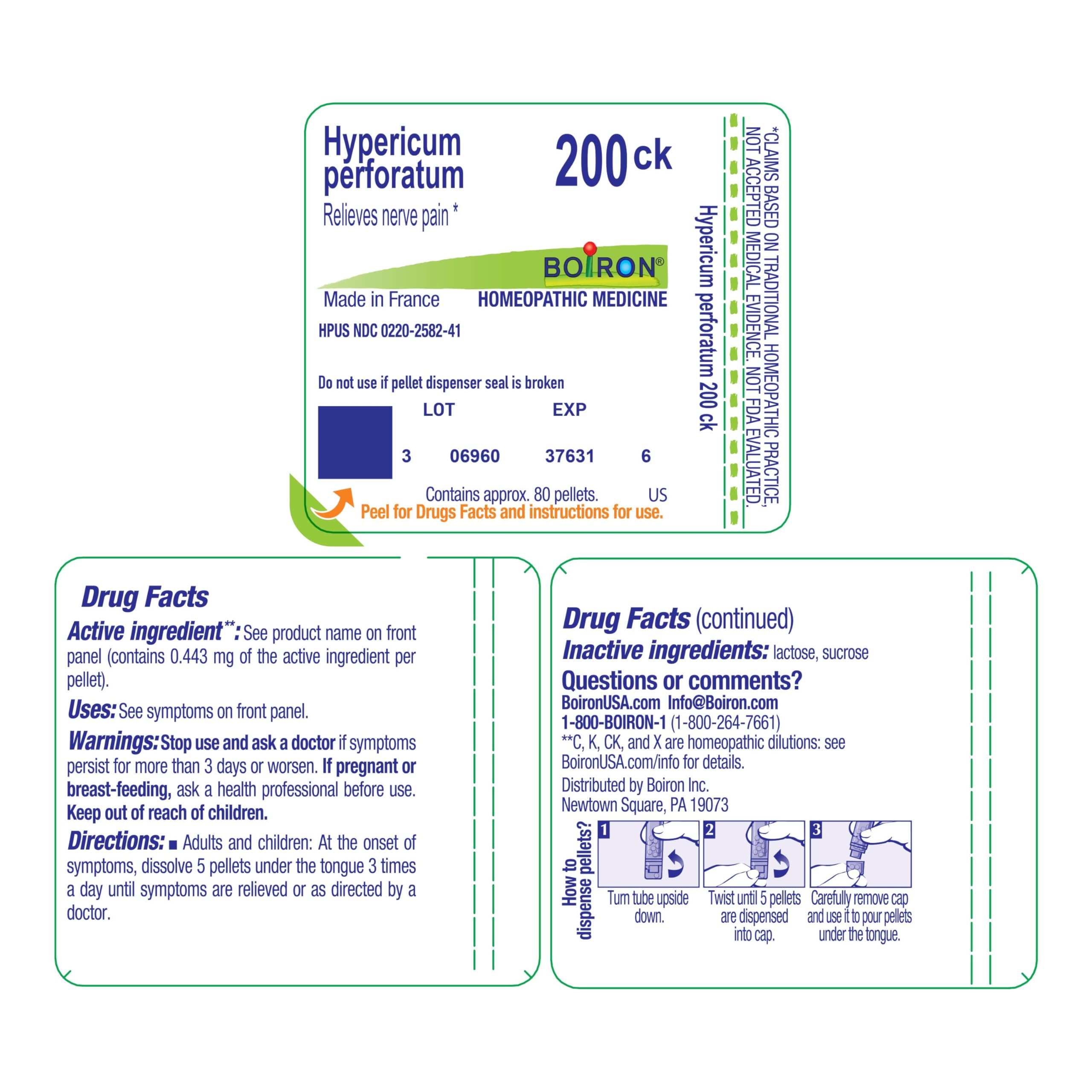 Boiron Hypericum Perforatum 200CK trusted brand and quality signals