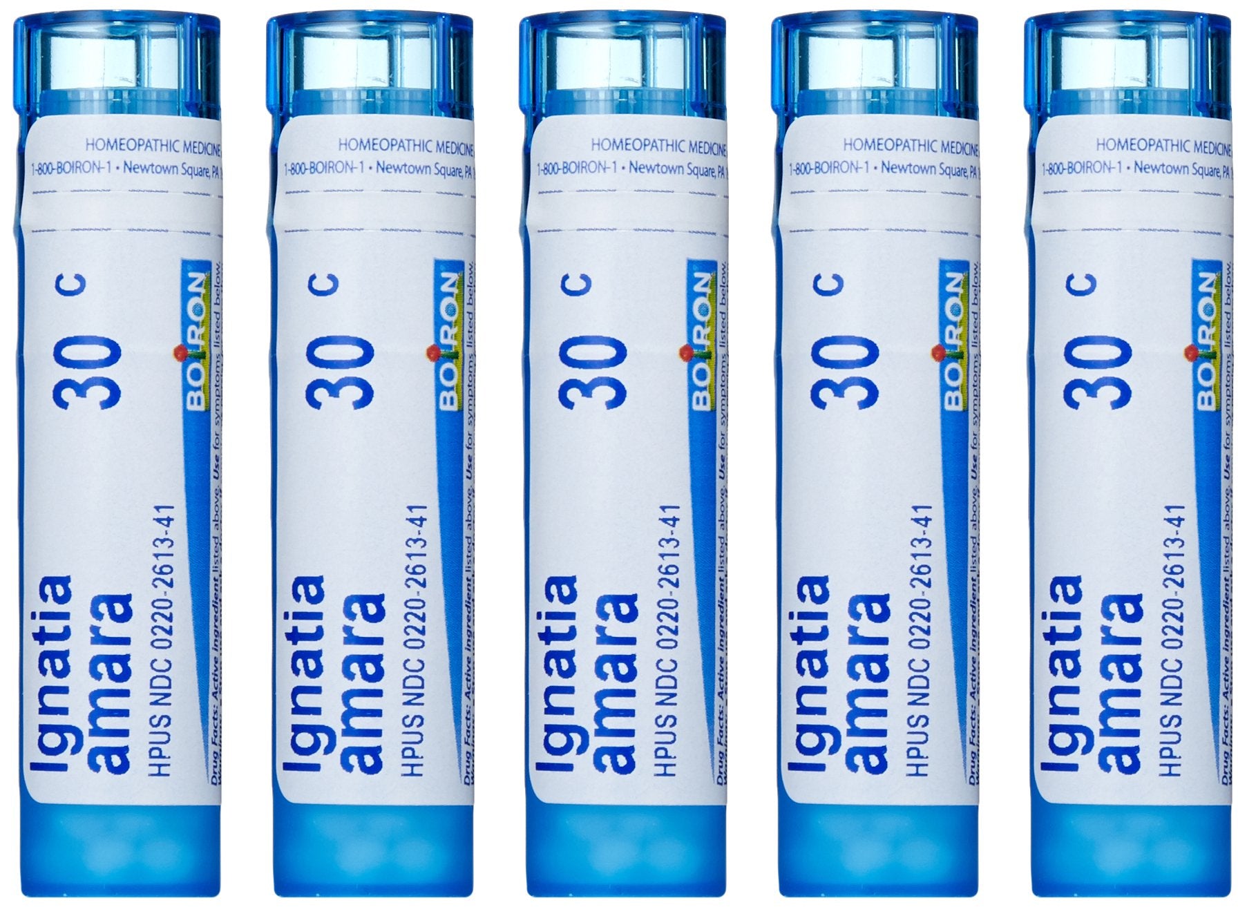 Boiron Ignatia Amara 30C bottle shown for at-home stress relief and easy dosing.