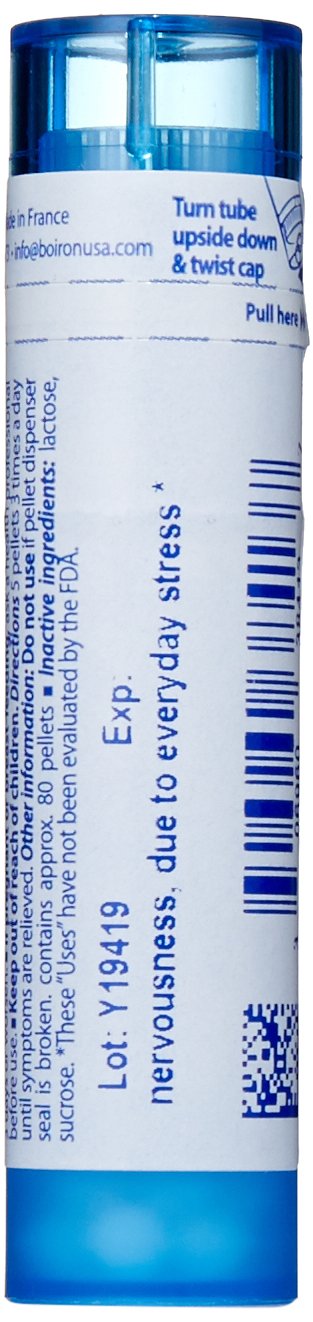 Close-up of Boiron Ignatia Amara 30C pellets for precise dosing.