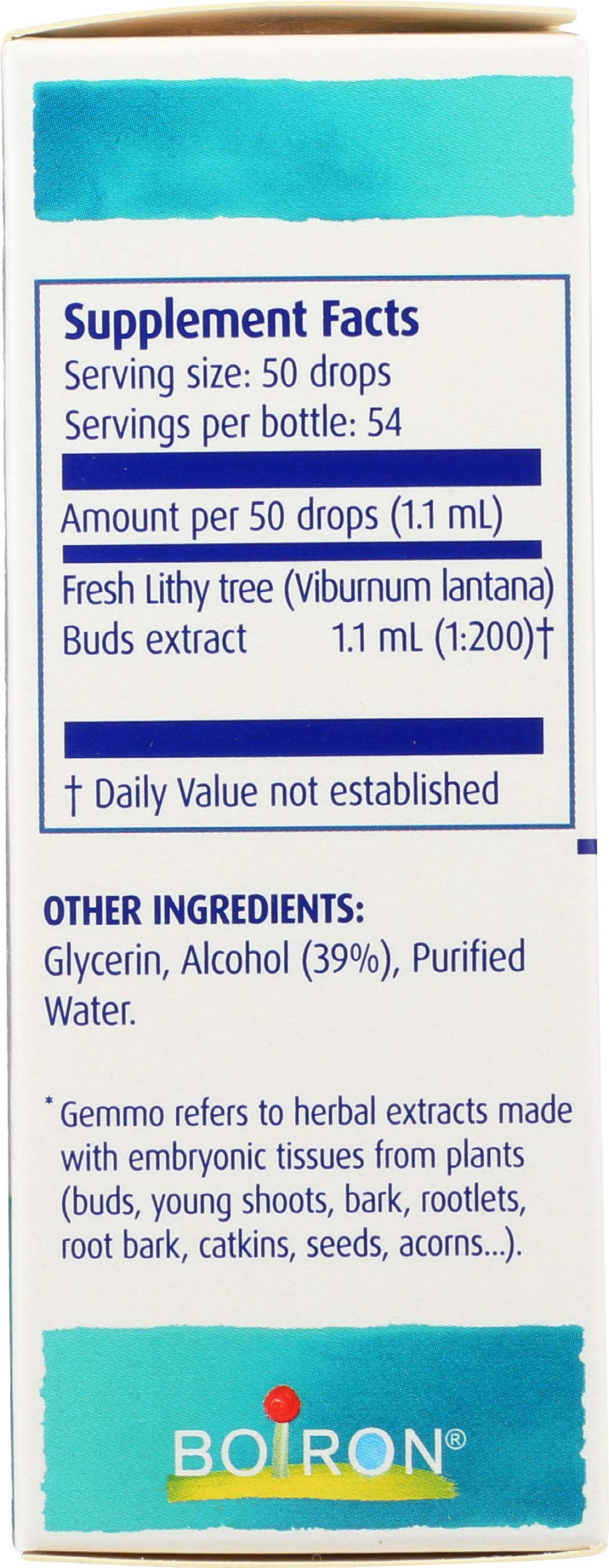 Boiron Lithy Tree packaging box conveys brand trust and clarity.