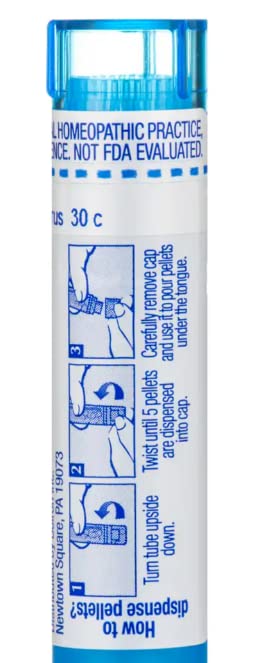 Boiron Phosphorus 30C pellets free from artificial colors and additives.