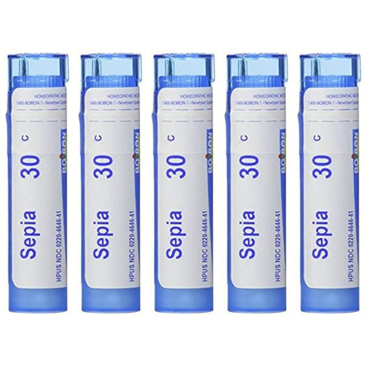 Boiron Sepia 30C bottle for natural mood balance support.