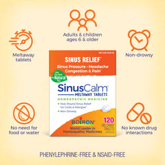 Boiron SinusCalm congestion relief illustrating nasal comfort.