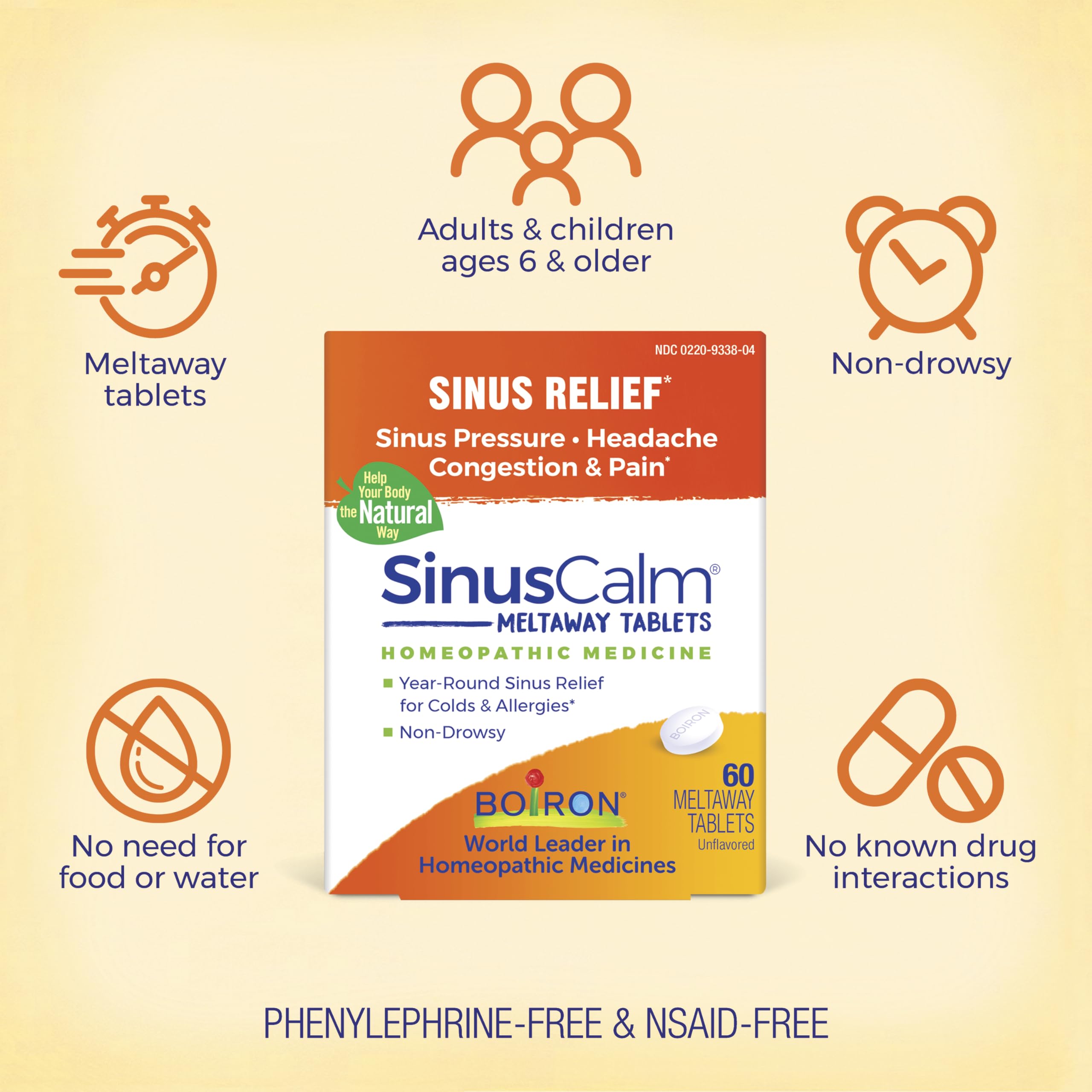 Boiron SinusCalm multidose tubes ready for home or travel use.