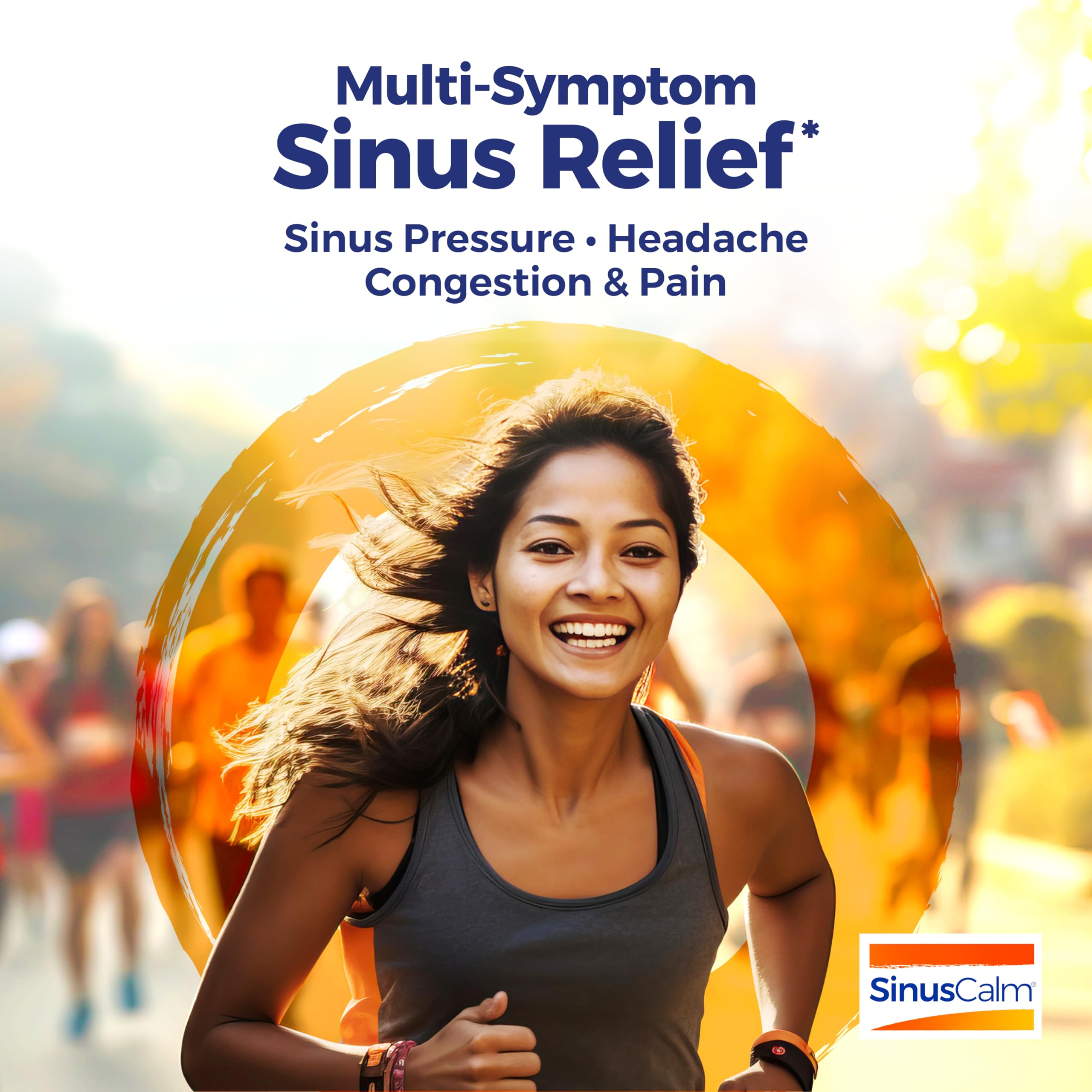 Boiron SinusCalm tablets dissolving under the tongue for fast relief.