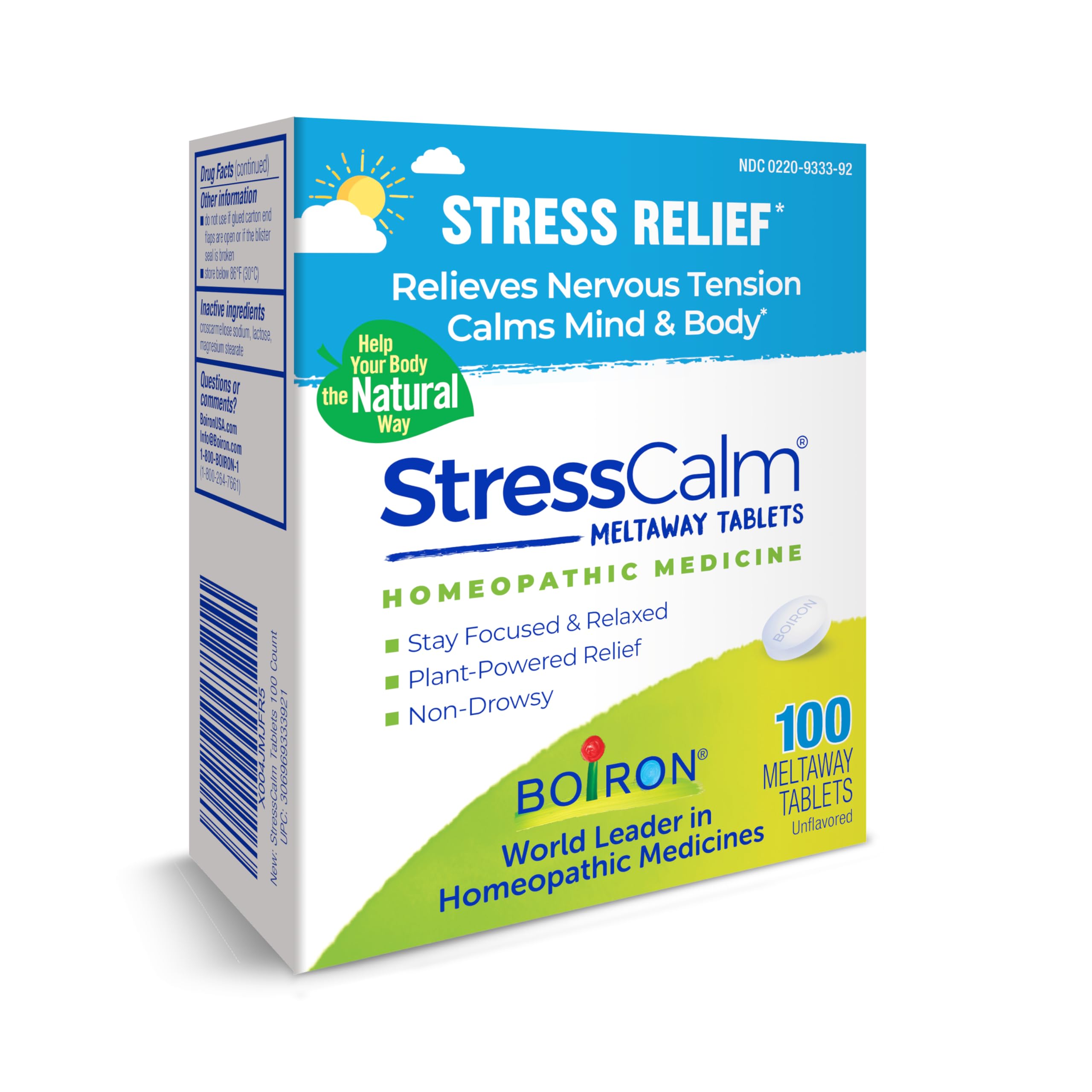 Boiron StressCalm is suitable for empty-stomach use for quick intake.