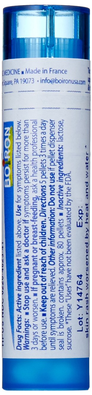 Boiron Sulphur 30C 80 pellets close-up, easy-to-take format for quick-use.