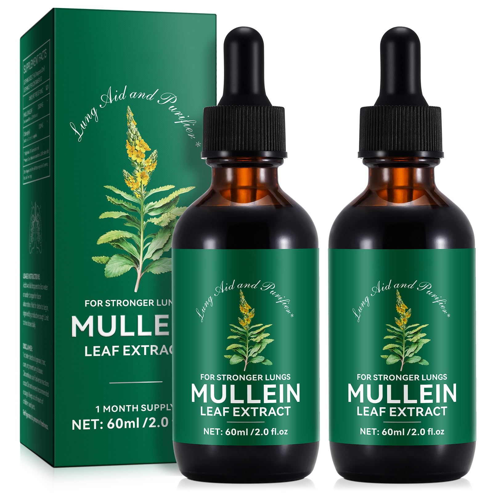 BOIUOITI Mullein Drops bottle for lung support in daily use.