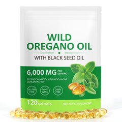 BOIUOITI oil of oregano with black seed oil softgels bottle front for daily immune support
