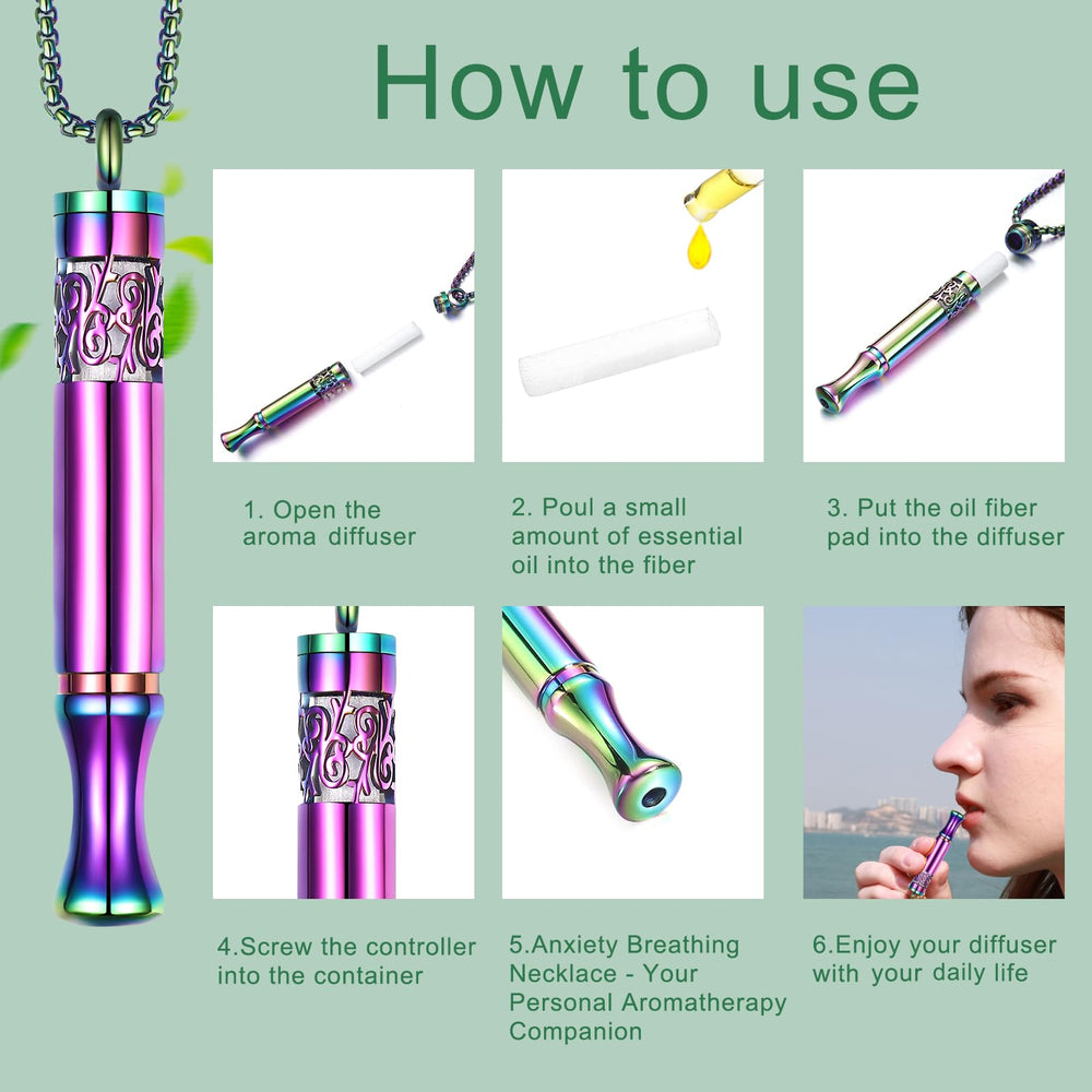 BOLAGTIER 4-7-8 breathing technique guide on the pendant.