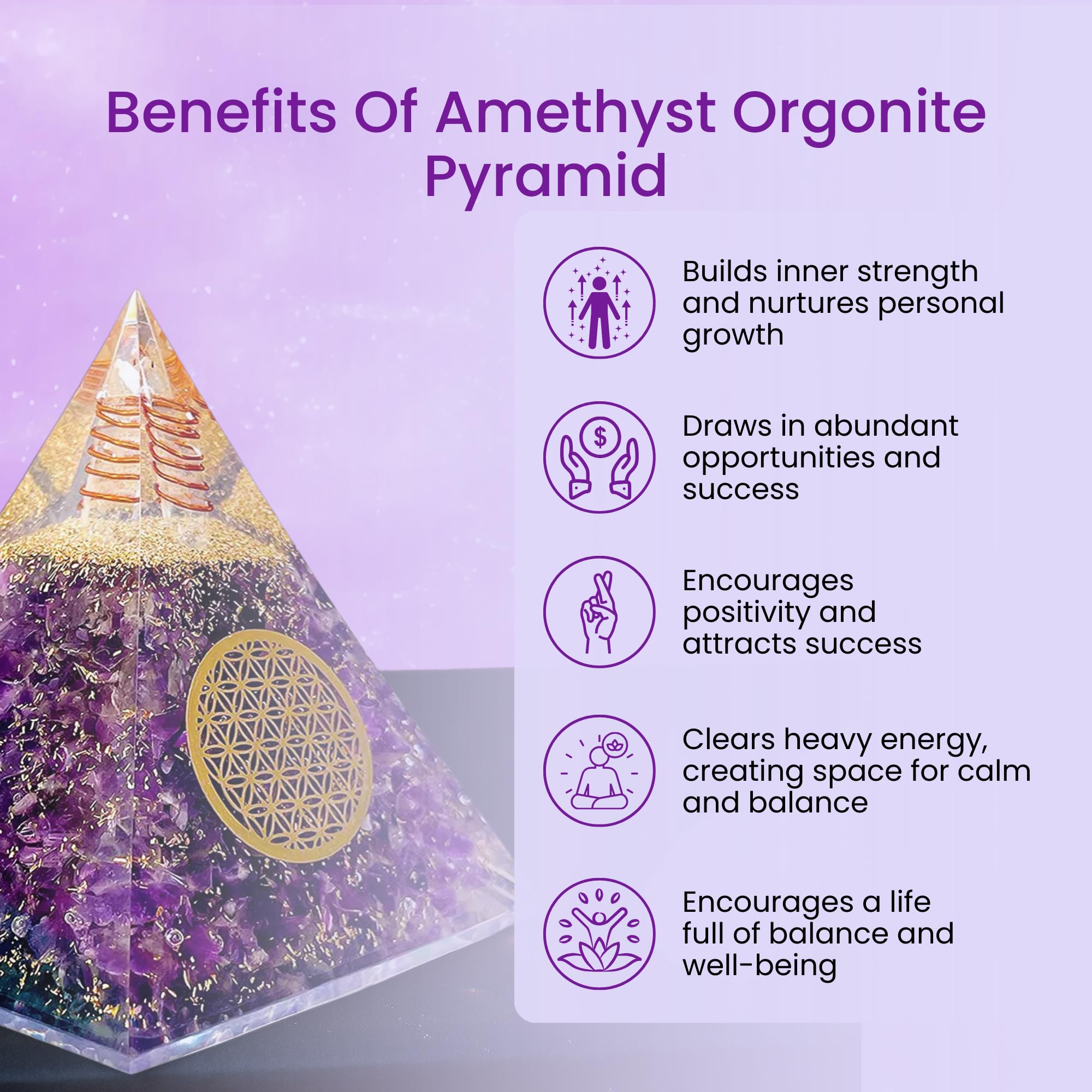 Bombay Crystals Export amethyst energy art for meditation and altar setups