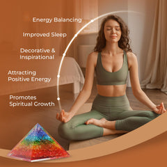 BOMBAY CRYSTALS EXPORT Orgone pyramid gemstone layers support chakra alignment and inner harmony.