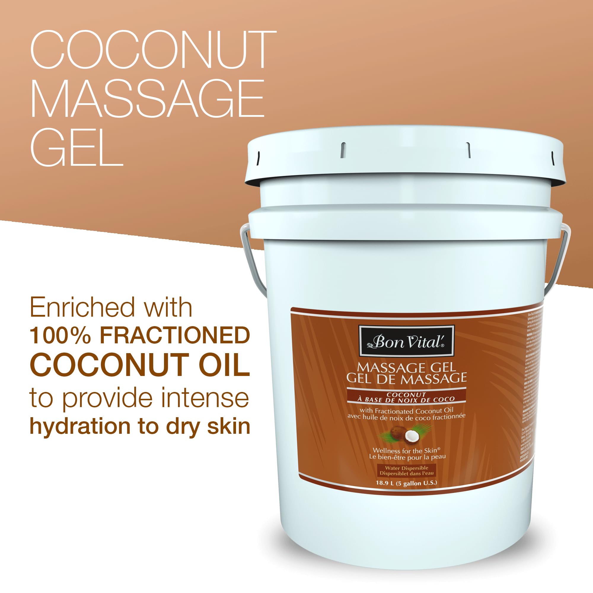 Bon Vital' Coconut Gel during neck massage for gentle, friction-free comfort.