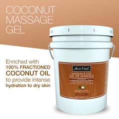 Bon Vital' Coconut Gel during neck massage for gentle, friction-free comfort.