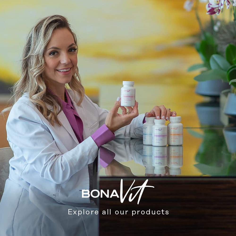 Bonavit 44-serving jar shows clear serving count for easy planning