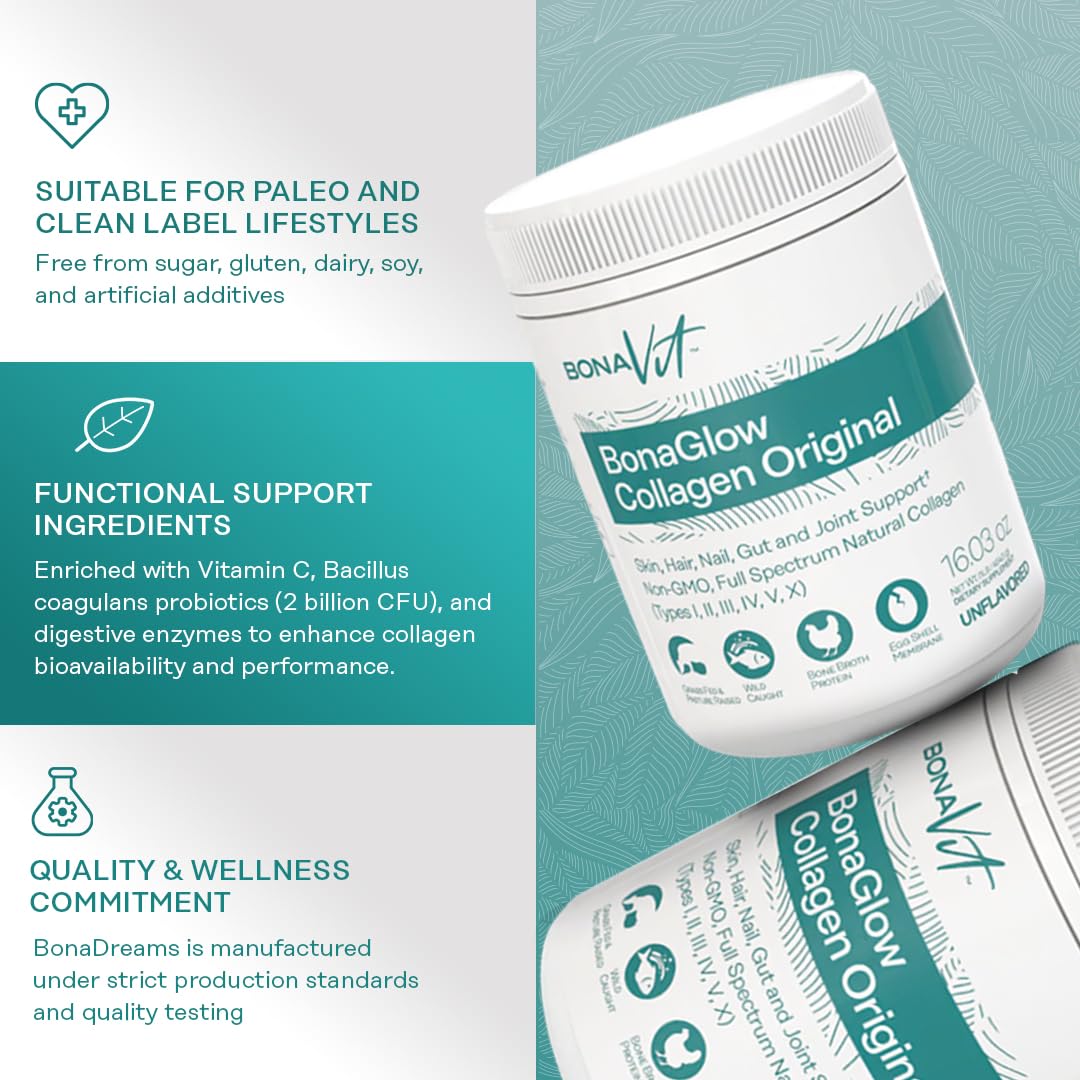 Bonavit ingredient label shows vitamin C, probiotics, and enzymes for absorption potential
