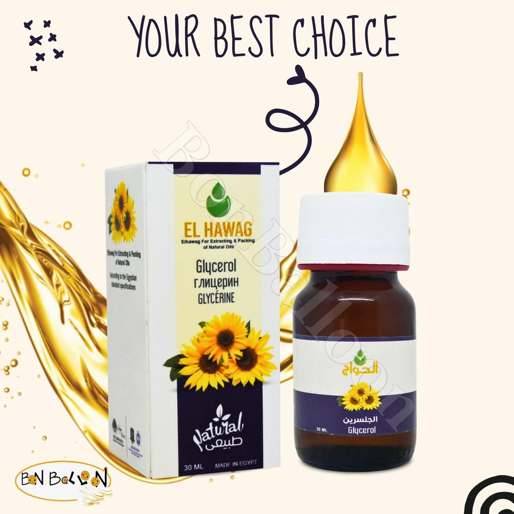 BonBalloon glycerin oil made in egypt highlighting traditional production