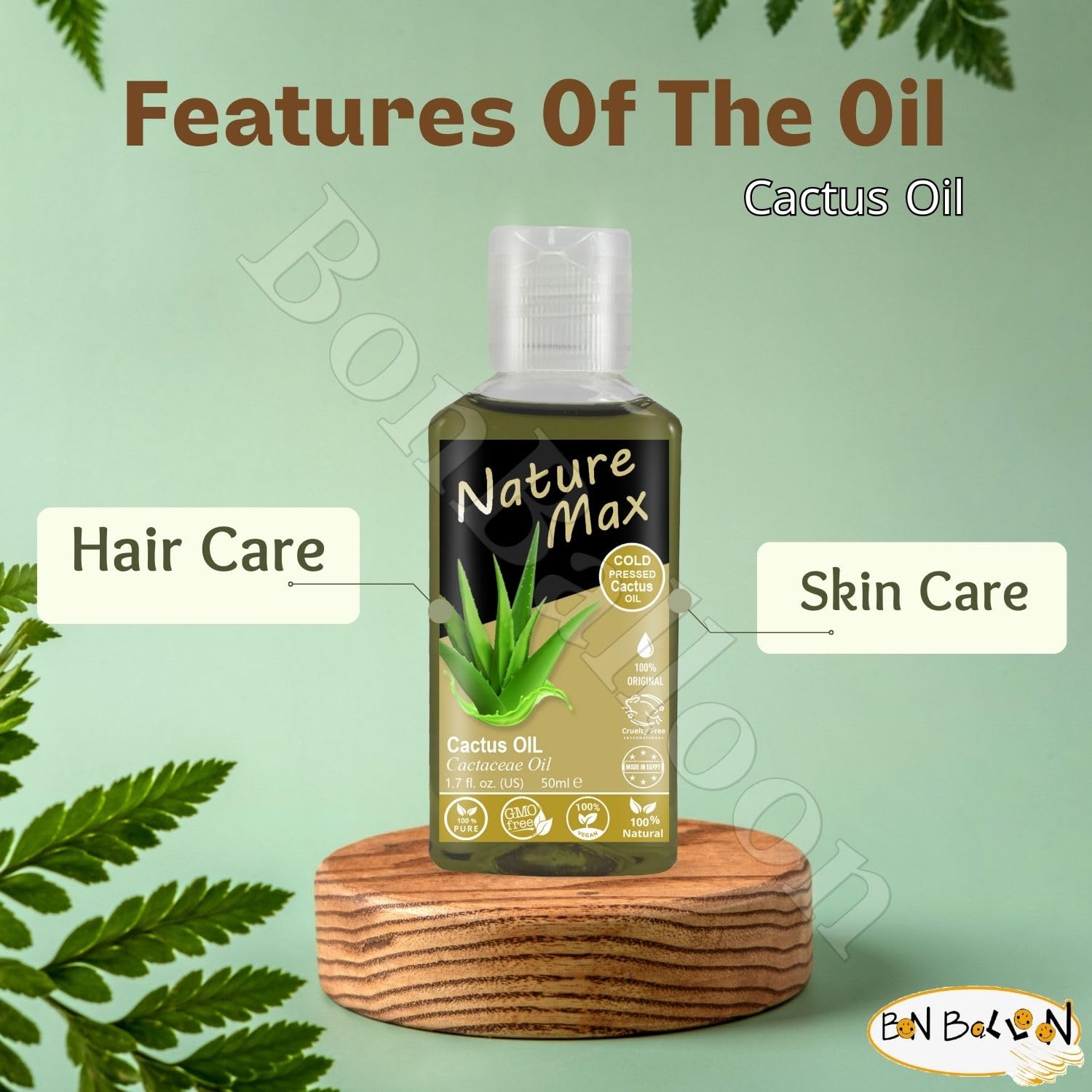 Bonballoon Nature Max cap and dropper enable easy, precise application.