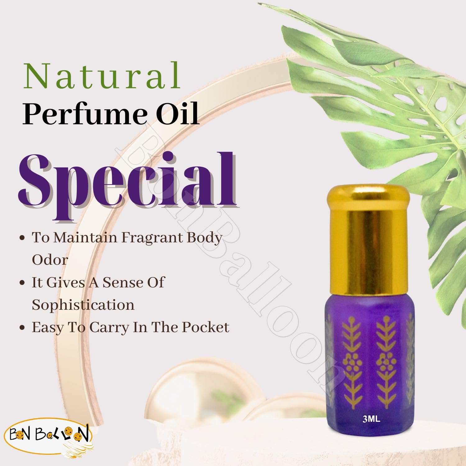 bonballoon Pink Musk Attar ingredients list highlights natural oils blend