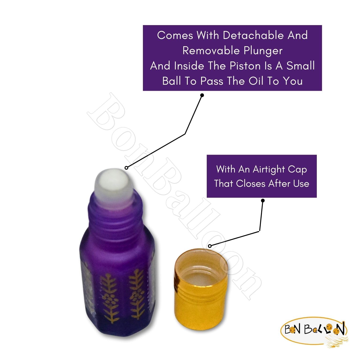 bonballoon Pink Musk Attar rose-note detail emphasizes floral freshness and romance