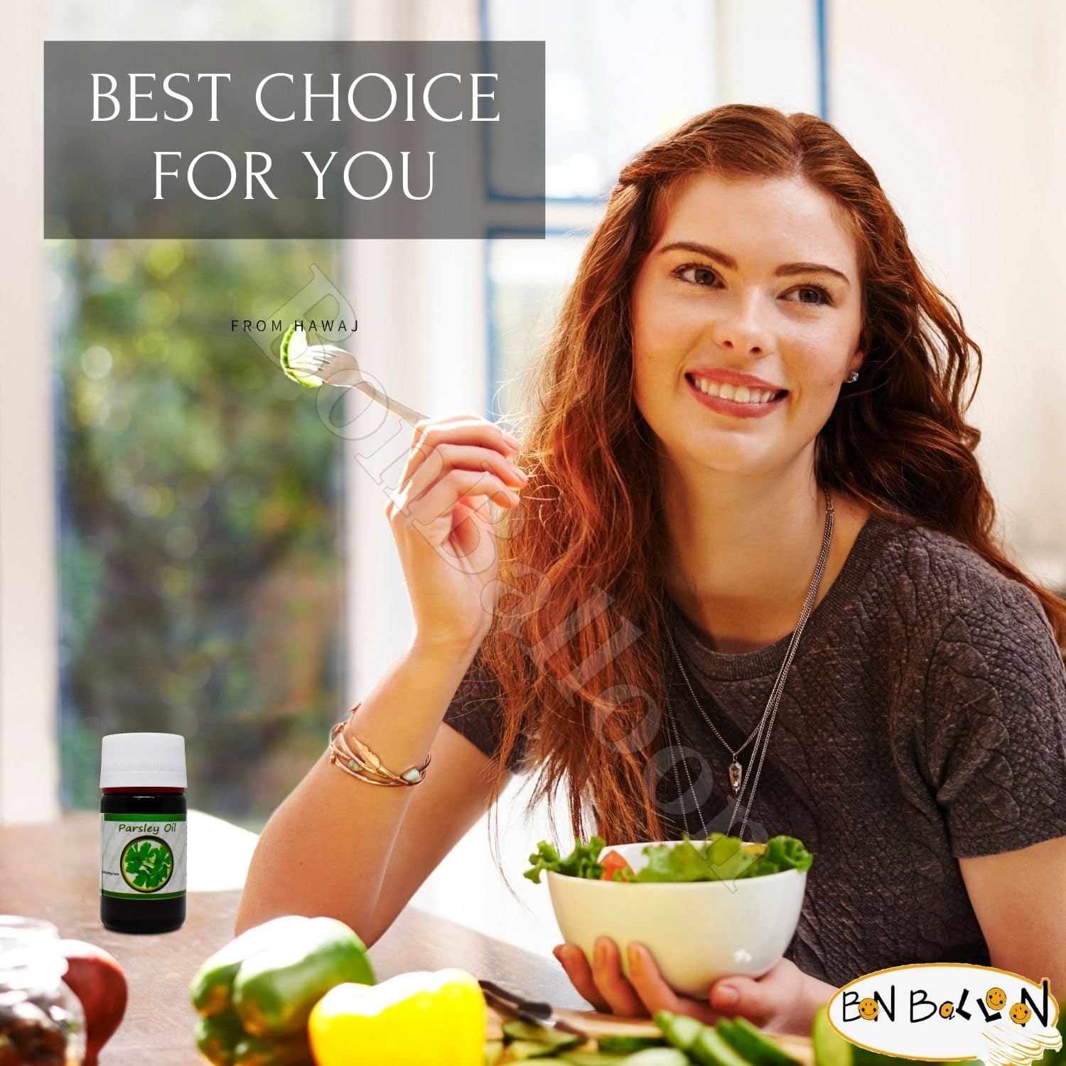Shana Parsley Oil drizzled on salad for a bright finish.