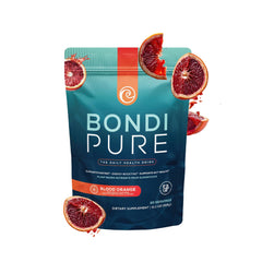 Bondi Pure Blood Orange bottle showing daily detox support and hydration.