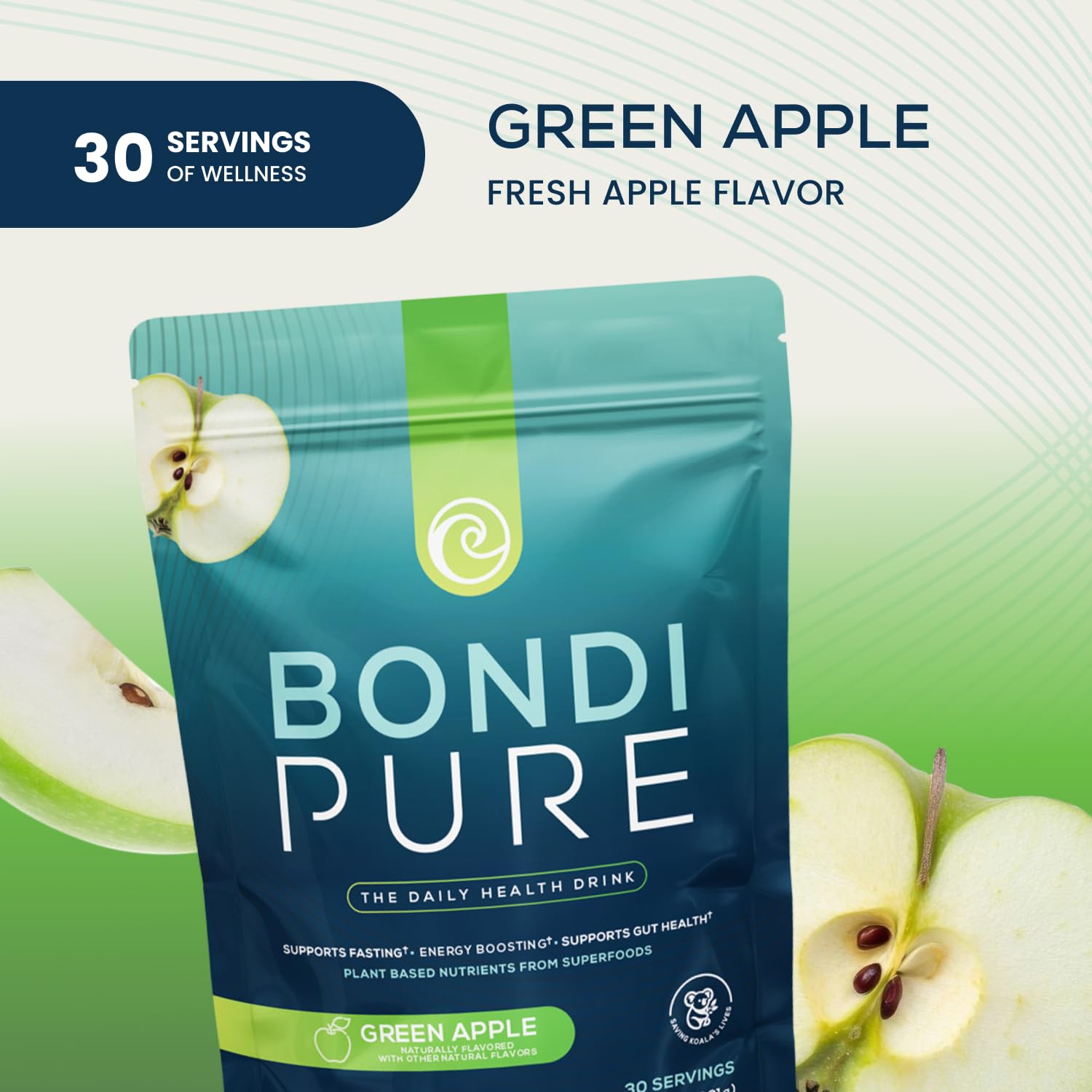 Bondi Pure coconut water and hemp protein blend for balanced hydration.