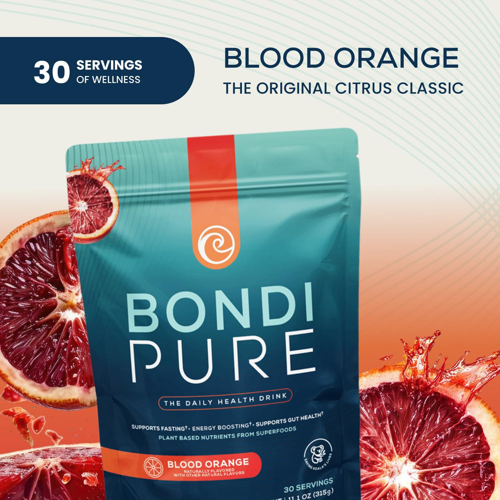 Bondi Pure spoonful showing plant-based ingredients for digestive comfort.