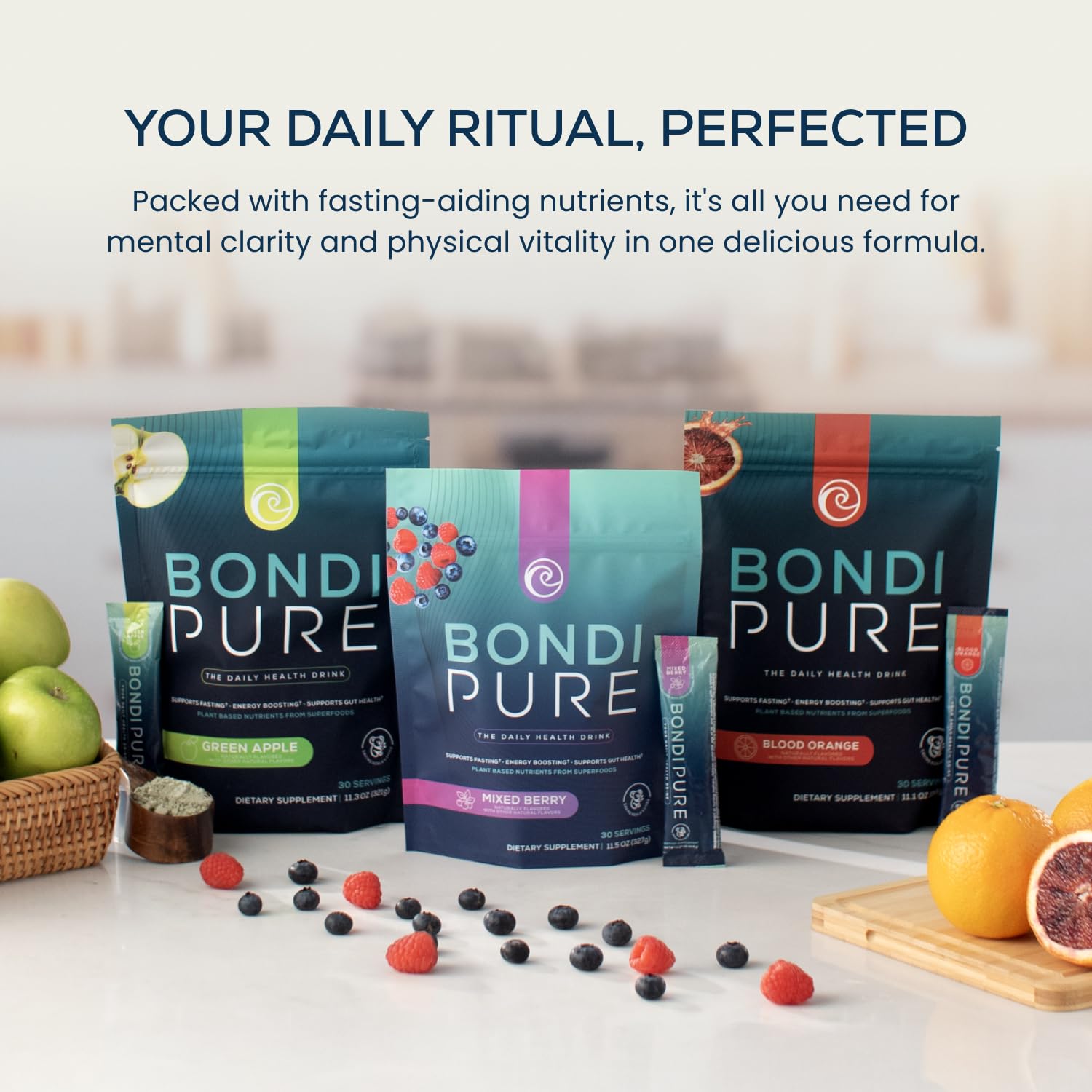 Bondi Pure 30-serving packaging ready for daily use