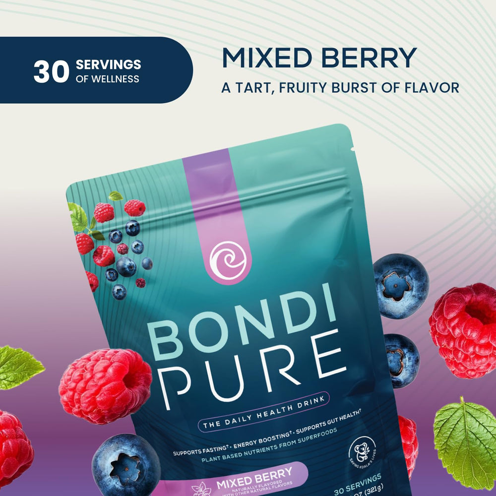 Bondi Pure fiber blend image with prebiotics aiding digestion