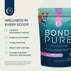 Bondi Pure scoop showing measured serving for fiber-rich support