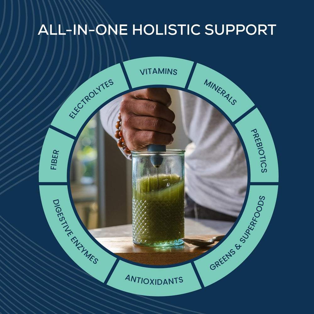 Bondi Pure greens with spirulina and chlorella for detox-friendly nutrition
