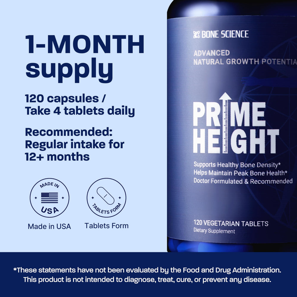 BONE SCIENCE Prime Height suitable for kids, teens and adults.