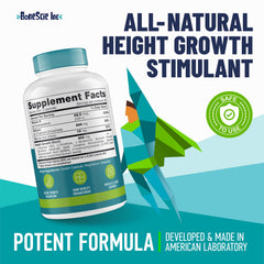 Bonescie Inc daily capsules closeup showing easy-to-take growth supplement