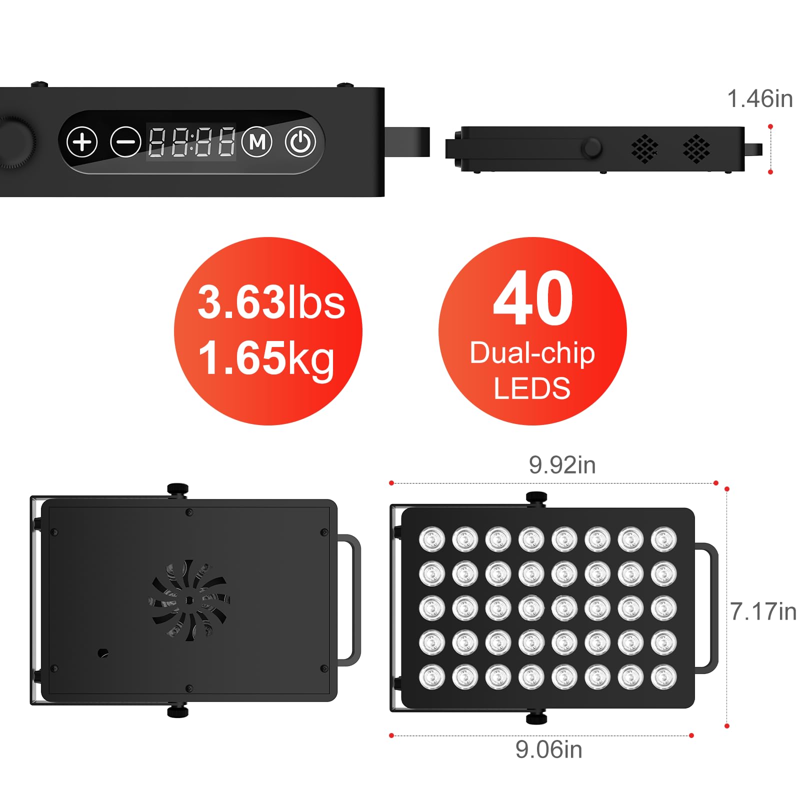 BONLIBRO BN-40 cooling fan ensures comfortable extended use.