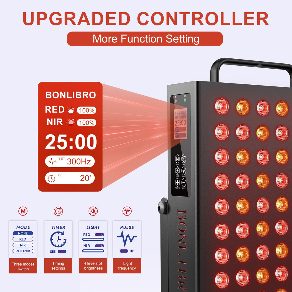 BONLIBRO red light panel side view in compact home use