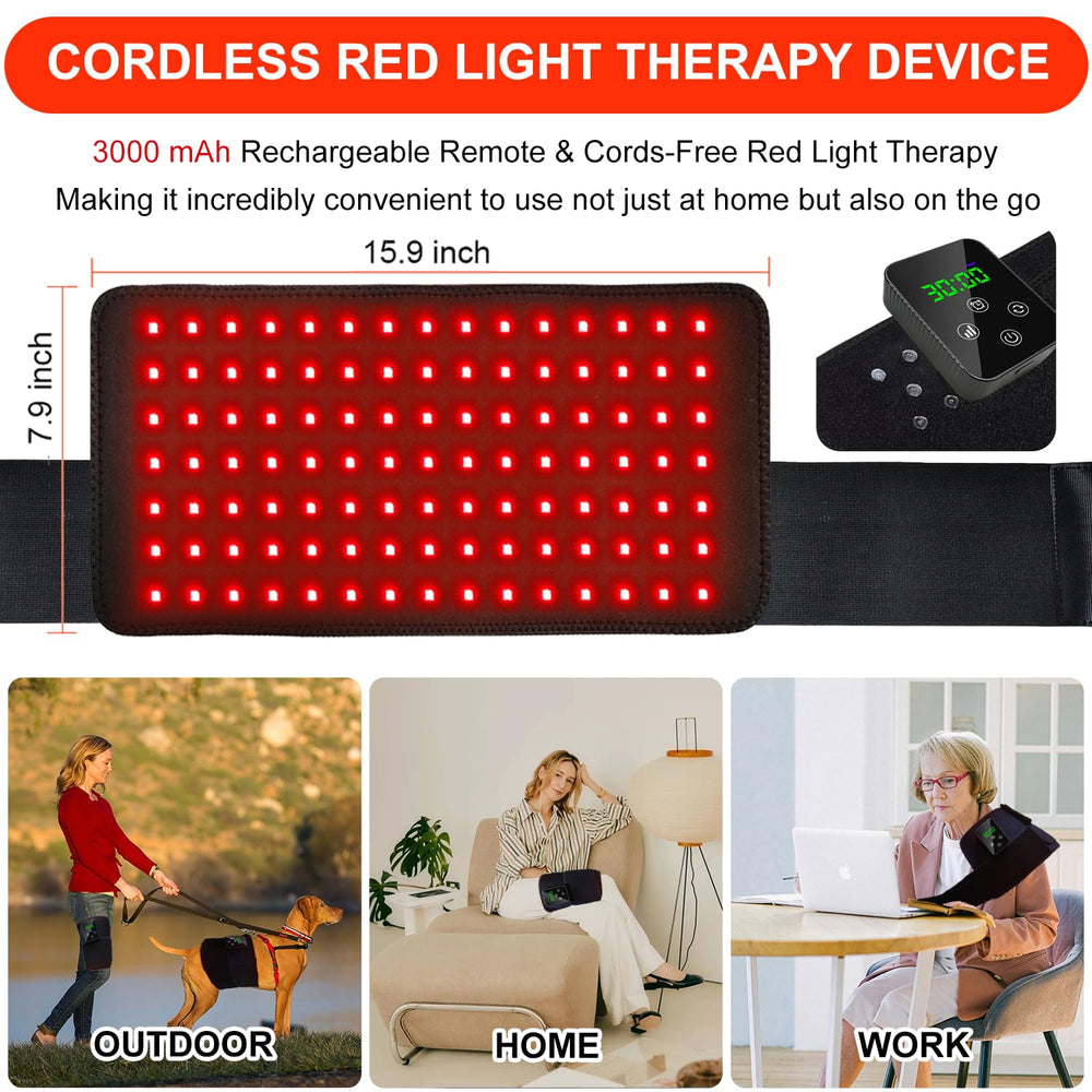 bonodave red light pad for knee and leg relief in cordless use
