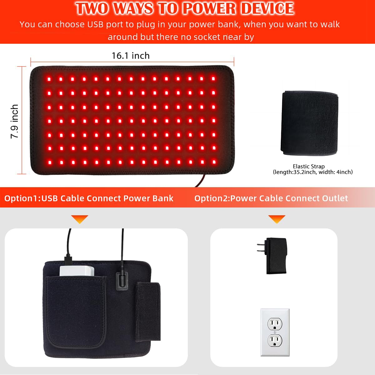 bonodave red light therapy pad on the waist delivers warm comfort