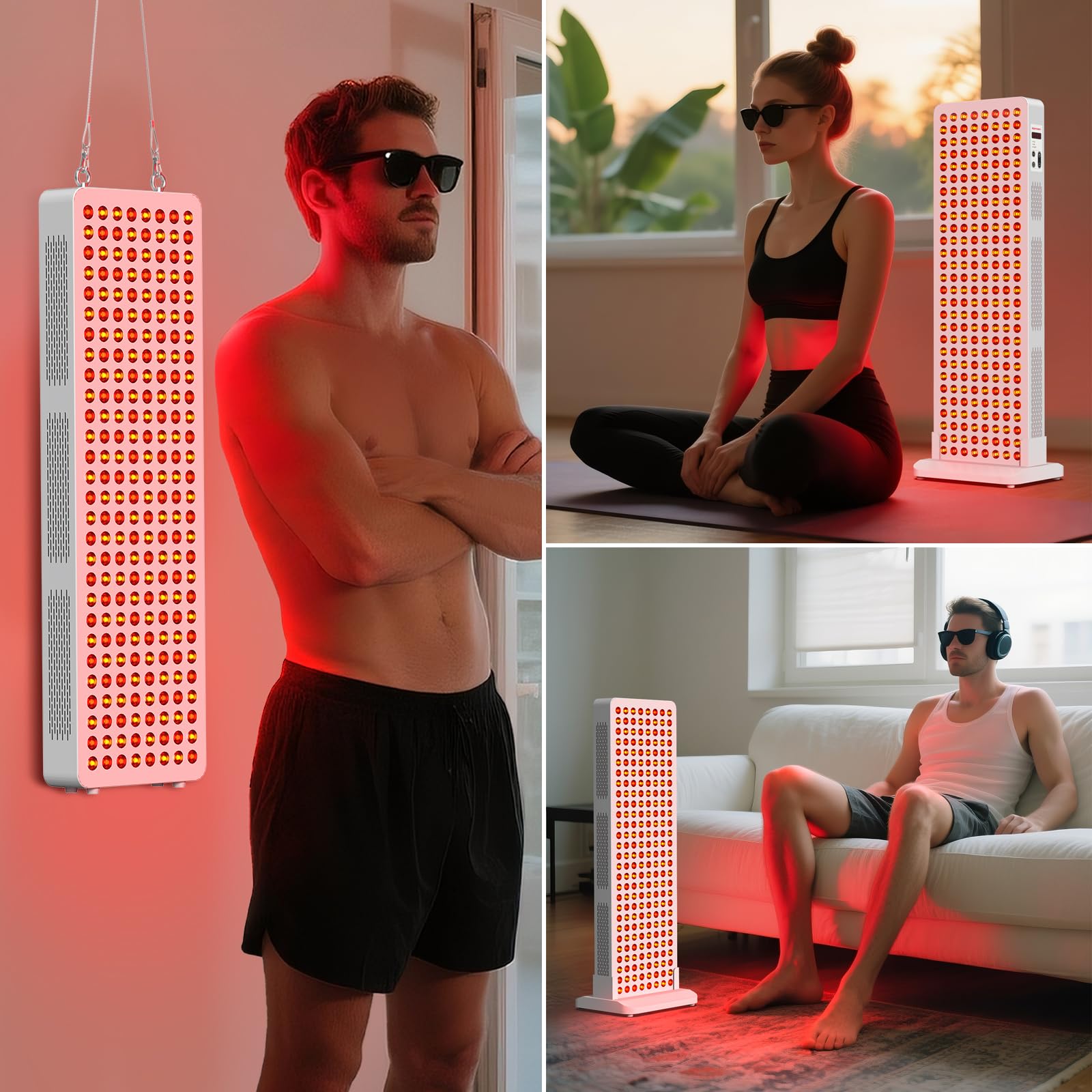 Visual wavelength graph highlights the five optimized light options.
