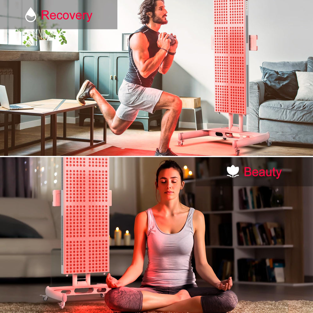 BONTANNY red light therapy panel angled LED beams for even coverage.