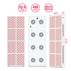 BONTANNY red light therapy panel side view showing compact footprint for home use.
