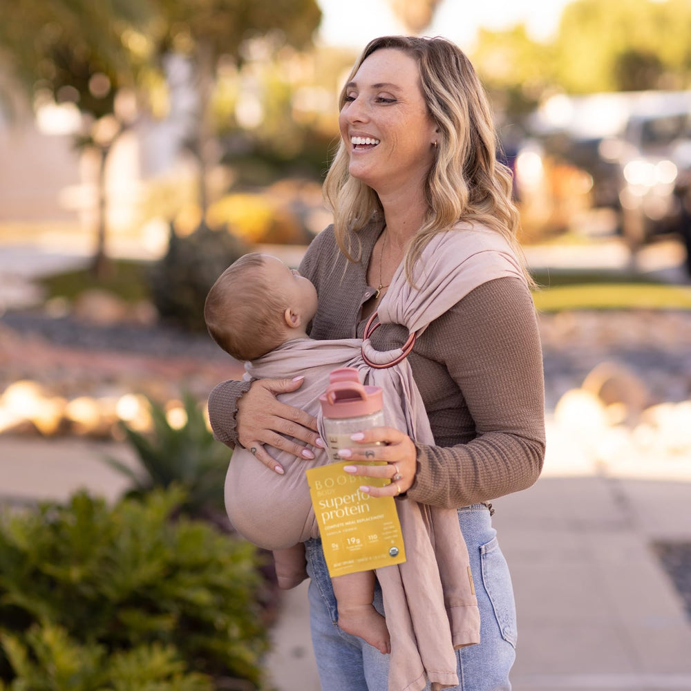 Boobie Body on-the-go mom with shake box for convenience