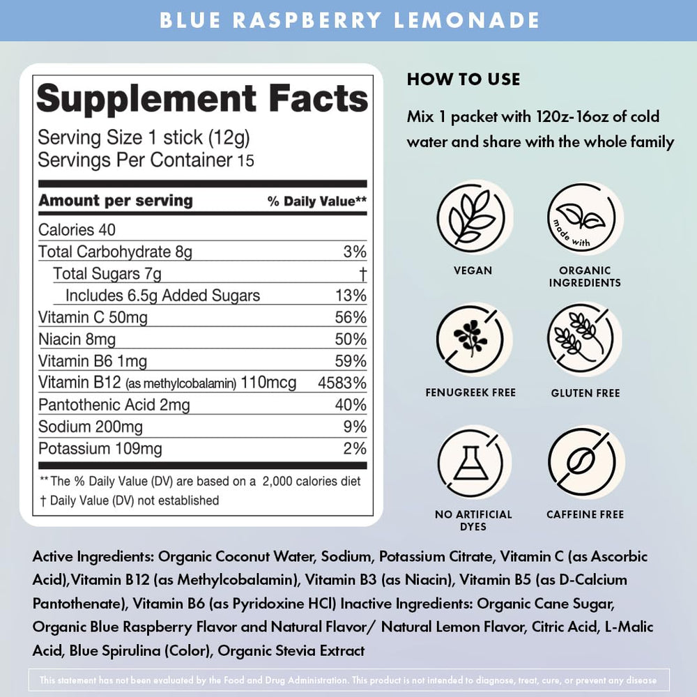 B vitamin powered energy without caffeine from Hydromom for busy moms.