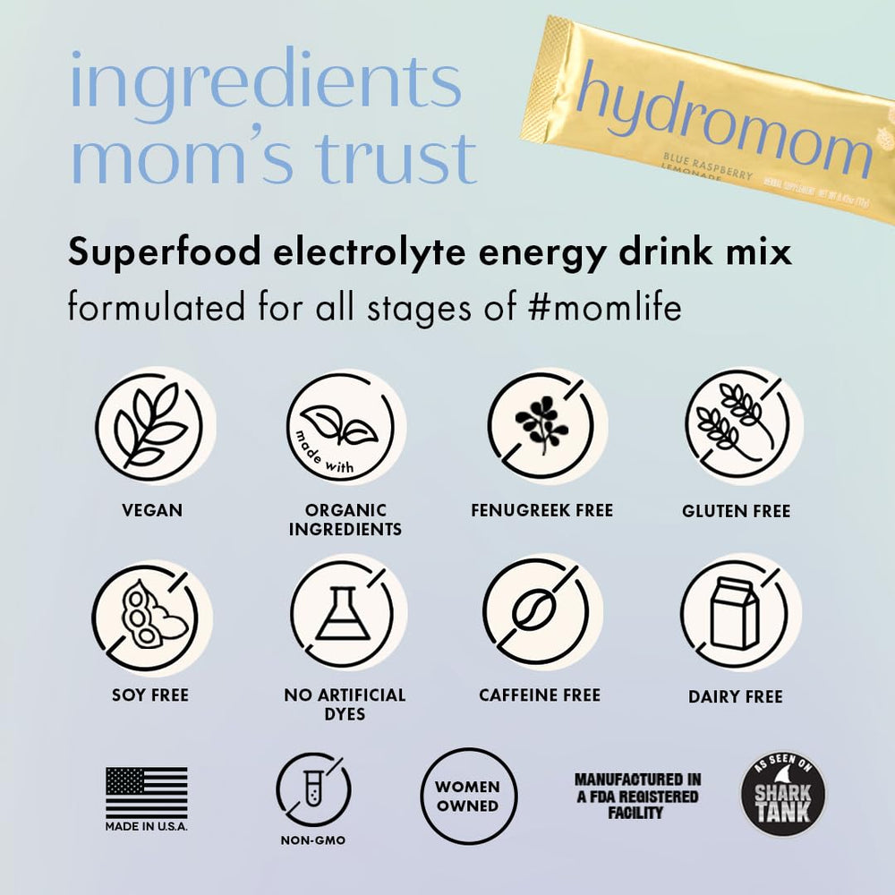 Designed by RN and IBCLC founder, Hydromom for everyday hydration.