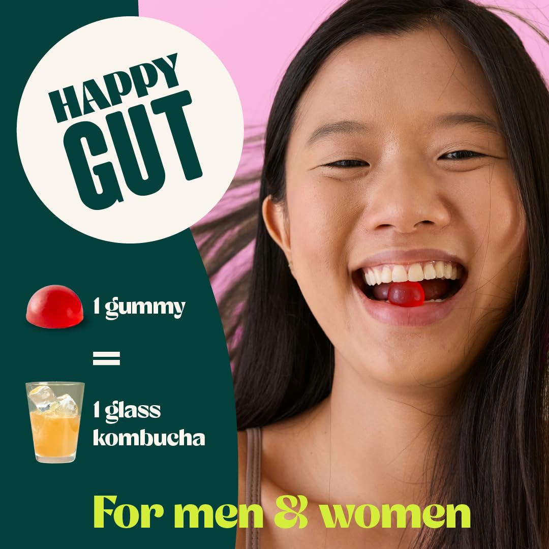 BoochBod gummy label conveys gluten-free and preservative-free claims.