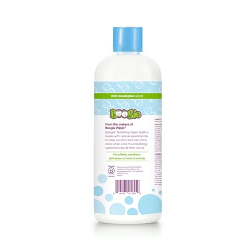 Boogie Kids Bubble Bath bubbles filling the tub for comforting, long-lasting fun.