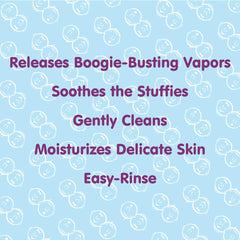 Boogie Kids Bubble Bath with plant extracts emphasizing oat-based soothing skin goodness.
