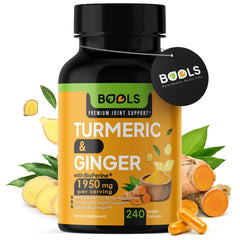 Bools Turmeric Curcumin bottle front view may support daily joint comfort.