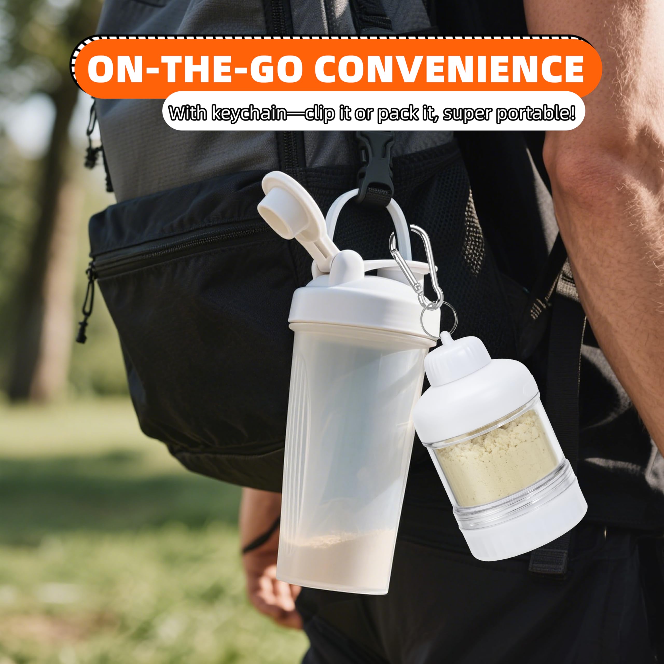 BooMetCheer protein container leakproof cap keeps shake secure during travel.